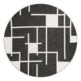 thumbnail image 1 of Unique Loom Outdoor Modern Collection Area Rug - Checker (12' Round Black and White), 1 of 8