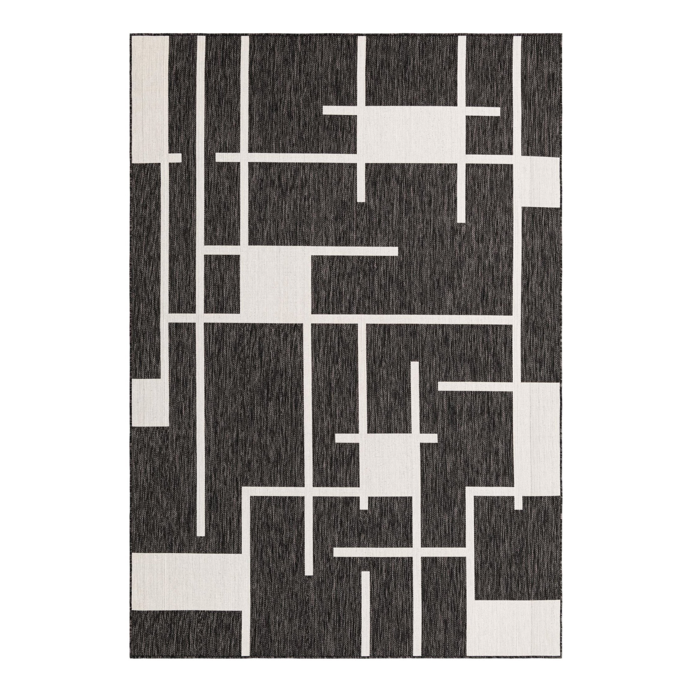 Unique Loom Outdoor Modern Collection Area Rug - Checker (7' 1