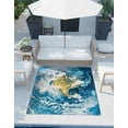 thumbnail image 1 of Unique Loom Outdoor Modern Collection Area Rug - Earth (7' 10" Square Blue/Green), 1 of 8