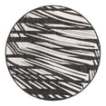 thumbnail image 1 of Unique Loom Outdoor Modern Collection Area Rug - Greyscale (4' 1" Round Black and White), 1 of 9