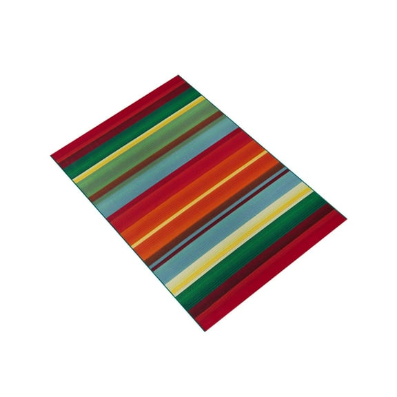 Unique Loom Outdoor Modern Collection Area Rug - Jaco (2' x 3' Rectangle Multi/Light Blue)