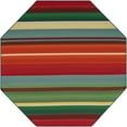 thumbnail image 1 of Unique Loom Outdoor Modern Collection Area Rug - Jaco (7' 1" Octagon Multi/Light Blue), 1 of 7