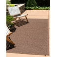 thumbnail image 1 of Unique Loom Outdoor Modern Collection Area Rug - Links (5' 3" x 8' Rectangle Brown/Black), 1 of 7