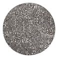 thumbnail image 1 of Unique Loom Outdoor Modern Collection Area Rug - Maze (12' Round Black and White), 1 of 11