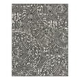 thumbnail image 1 of Unique Loom Outdoor Modern Collection Area Rug - Maze (7' 10" x 10' Rectangle Black and White), 1 of 10