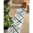 thumbnail image 1 of Unique Loom Outdoor Modern Collection Area Rug - Mikado (2' x 5' 3" Runner Black and White), 1 of 6