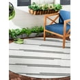 thumbnail image 1 of Unique Loom Outdoor Modern Collection Area Rug - Miranda (10' Round White and Black), 1 of 6