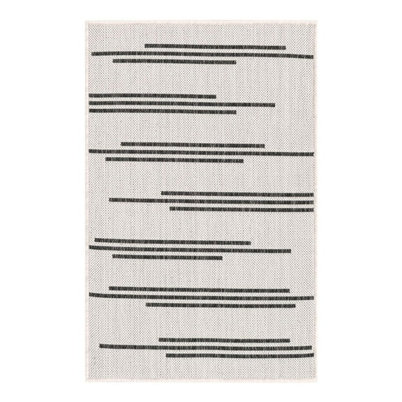 Unique Loom Outdoor Modern Collection Area Rug - Miranda (2' x 3' 1" Rectangle White and Black)