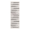 thumbnail image 1 of Unique Loom Outdoor Modern Collection Area Rug - Miranda (2' x 6' 1" Runner White and Black), 1 of 10