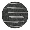 thumbnail image 1 of Unique Loom Outdoor Modern Collection Area Rug - Miranda (3' 3" Round Black and White), 1 of 11