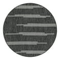 thumbnail image 1 of Unique Loom Outdoor Modern Collection Area Rug - Miranda (4' 1" Round Black and White), 1 of 11