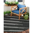 thumbnail image 1 of Unique Loom Outdoor Modern Collection Area Rug - Miranda (6' 1" Round Black and White), 1 of 6