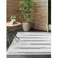 thumbnail image 1 of Unique Loom Outdoor Modern Collection Area Rug - Miranda (7' 10" Square White and Black), 1 of 6