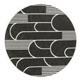 thumbnail image 1 of Unique Loom Outdoor Modern Collection Area Rug - Mod (10' Round Black and White), 1 of 11