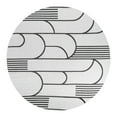 thumbnail image 1 of Unique Loom Outdoor Modern Collection Area Rug - Mod (10' Round White and Black), 1 of 10