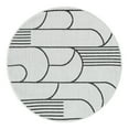 thumbnail image 1 of Unique Loom Outdoor Modern Collection Area Rug - Mod (3' 3" Round White and Black), 1 of 10
