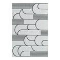 thumbnail image 1 of Unique Loom Outdoor Modern Collection Area Rug - Mod (4' 1" x 6' 1" Rectangle White and Black), 1 of 10