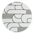 thumbnail image 1 of Unique Loom Outdoor Modern Collection Area Rug - Mod (6' 1" Round White and Black), 1 of 10