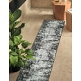 thumbnail image 1 of Unique Loom Outdoor Modern Collection Area Rug - Nephele (2' x 8' Runner Black and White), 1 of 6