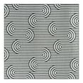 thumbnail image 1 of Unique Loom Outdoor Modern Collection Area Rug - Nyx (10' Square Black and White), 1 of 9