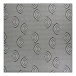 Unique Loom Outdoor Modern Collection Area Rug - Nyx (12' Square Black and White)