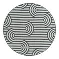 thumbnail image 1 of Unique Loom Outdoor Modern Collection Area Rug - Nyx (6' 1" Round Black and White), 1 of 10