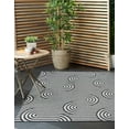 thumbnail image 1 of Unique Loom Outdoor Modern Collection Area Rug - Nyx (7' 10" Square Black and White), 1 of 6