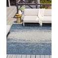 thumbnail image 1 of Unique Loom Outdoor Modern Collection Area Rug - Ombre (10' 8" Square Blue/Ivory), 1 of 6