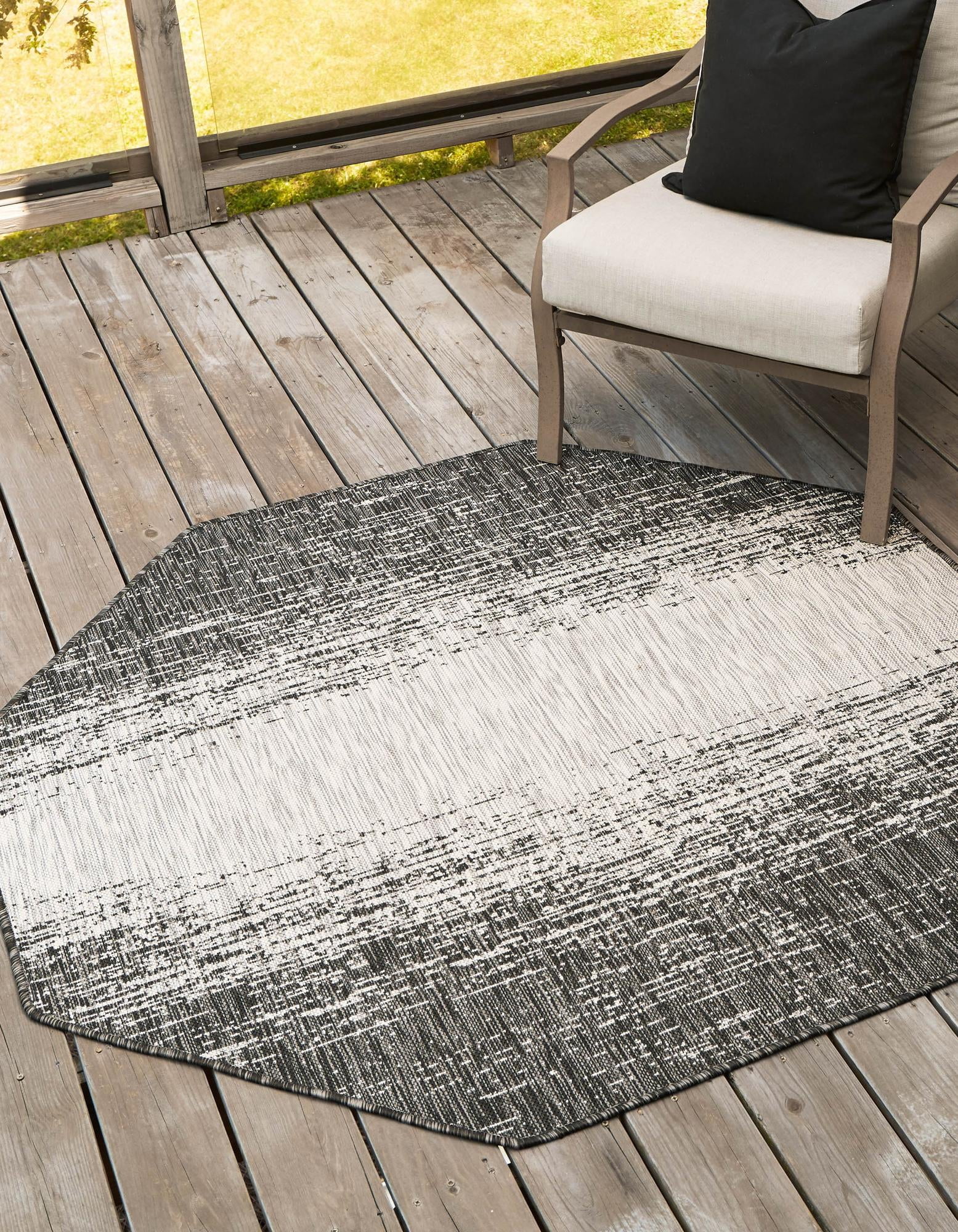 Unique Loom Outdoor Modern Collection Area Rug - Ombre (5' 3
