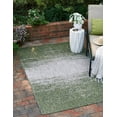 thumbnail image 1 of Unique Loom Outdoor Modern Collection Area Rug - Ombre (6' 1" x 9' Rectangle Green/Ivory), 1 of 7