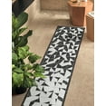 thumbnail image 1 of Unique Loom Outdoor Modern Collection Area Rug - Origami (2' x 5' 3" Runner Black and White), 1 of 6
