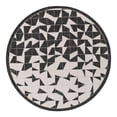 thumbnail image 1 of Unique Loom Outdoor Modern Collection Area Rug - Origami (6' 1" Round Black and White), 1 of 11