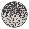 thumbnail image 1 of Unique Loom Outdoor Modern Collection Area Rug - Origami (7' 10" Round Black and White), 1 of 11