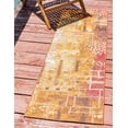 thumbnail image 1 of Unique Loom Outdoor Modern Collection Area Rug - Pine (2' 7" x 7' Runner Multi/Brown), 1 of 9