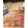 thumbnail image 1 of Unique Loom Outdoor Modern Collection Area Rug - Pine (5' 3" x 8' Rectangle Multi/Brown), 1 of 7