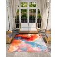 thumbnail image 1 of Unique Loom Outdoor Modern Collection Area Rug - Rayleigh (10'  Square Gray and Pink/Orange), 1 of 9