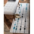 thumbnail image 1 of Unique Loom Outdoor Modern Collection Area Rug - Seattle (2' x 6' 1" Runner Gray/Black), 1 of 7