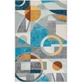 thumbnail image 1 of Unique Loom Outdoor Modern Collection Area Rug - Shapes (5' 3" x 8' Rectangle Multi/Brown), 1 of 8