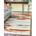 thumbnail image 1 of Unique Loom Outdoor Modern Collection Area Rug - Shore (4' 1" x 6' 1" Rectangle Brown/Beige), 1 of 7