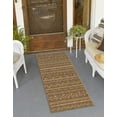 thumbnail image 1 of Unique Loom Outdoor Modern Collection Area Rug - Southwestern (2' x 6' 1" Runner Light Brown/Brown), 1 of 7