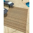 thumbnail image 1 of Unique Loom Outdoor Modern Collection Area Rug - Southwestern (5' 1" x 8' Rectangle Light Brown/Brown), 1 of 7