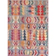 thumbnail image 1 of Unique Loom Outdoor Modern Collection Area Rug - Tamarindo (7' 1" x 10' Rectangle Multi/Burgundy), 1 of 8