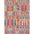 thumbnail image 1 of Unique Loom Outdoor Modern Collection Area Rug - Tamarindo (7' 10" x 11' Rectangle Multi/Burgundy), 1 of 8