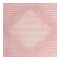 thumbnail image 1 of Unique Loom Outdoor Modern Collection Area Rug - Tambor (10' 8" Square Pink/Ivory), 1 of 10