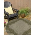 thumbnail image 1 of Unique Loom Outdoor Modern Collection Area Rug - Tambor (13' Round Green/Ivory), 1 of 6