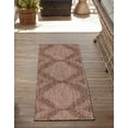 thumbnail image 1 of Unique Loom Outdoor Modern Collection Area Rug - Tambor (2' 7" x 8' Runner Brown/Ivory), 1 of 6