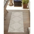 thumbnail image 1 of Unique Loom Outdoor Modern Collection Area Rug - Tambor (2' x 4' Runner Gray/Ivory), 1 of 6