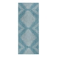 thumbnail image 1 of Unique Loom Outdoor Modern Collection Area Rug - Tambor (2' x 5' 3" Runner Light Aqua/Ivory), 1 of 11