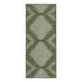 thumbnail image 1 of Unique Loom Outdoor Modern Collection Area Rug - Tambor (2' x 5' Runner Green/Ivory), 1 of 10