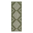 thumbnail image 1 of Unique Loom Outdoor Modern Collection Area Rug - Tambor (2' x 6' 1" Runner Green/Ivory), 1 of 10